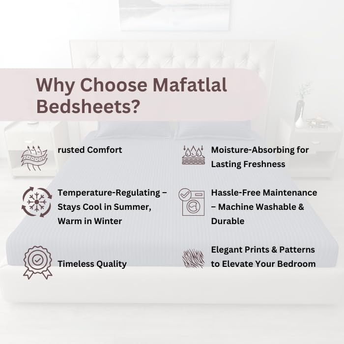Mafatlal Italian Strip Cotton Bedsheet - Image 3