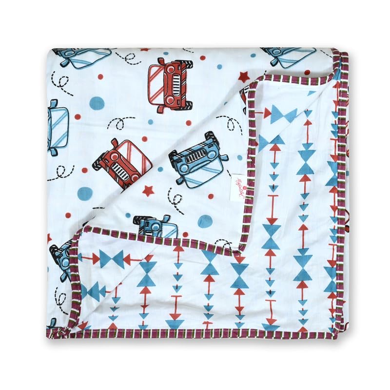 CuddleCot 250 GSM Reversible AC Dohar Crib for Kids | 60x40 Inch | White - Image 4