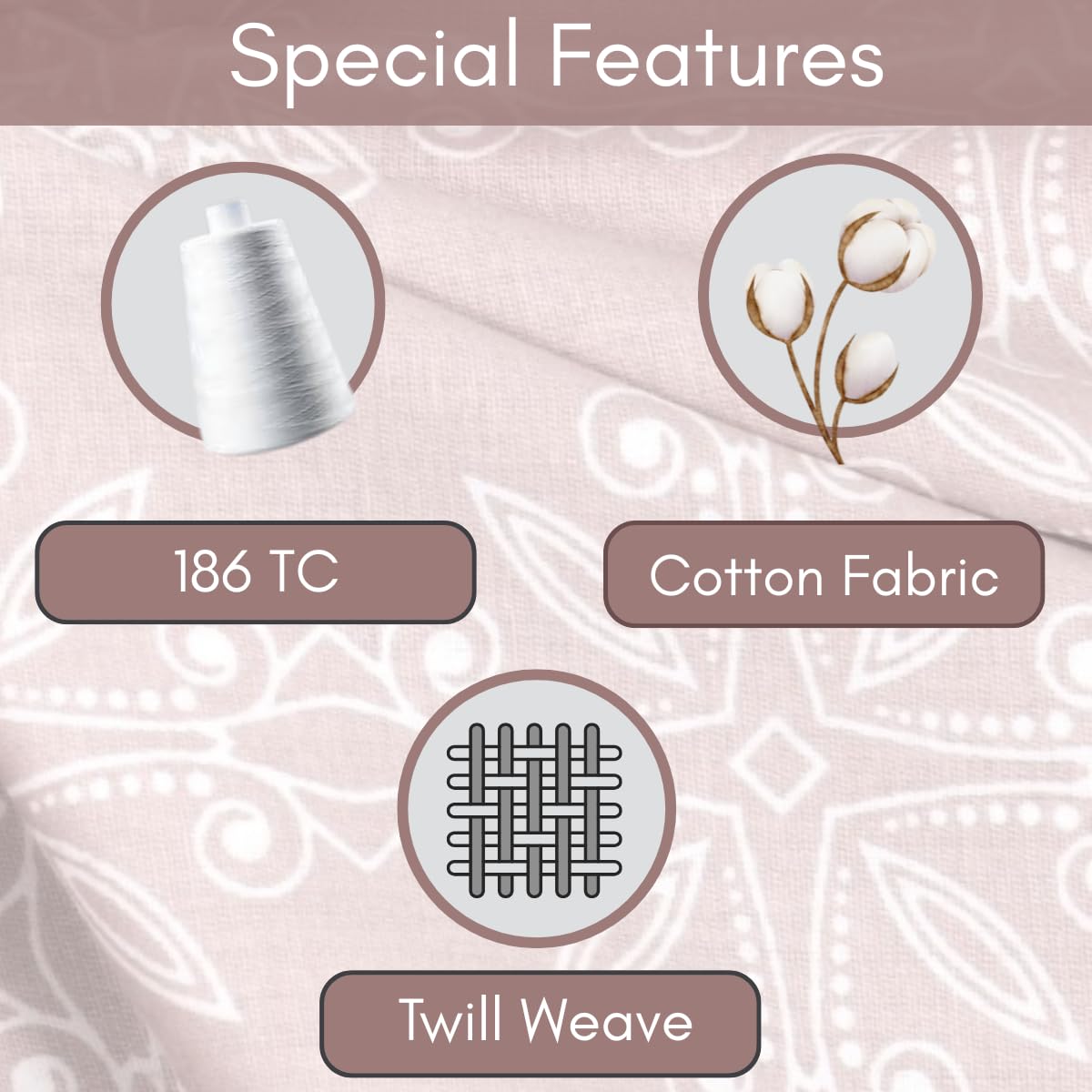 Classic Comfort 186 TC Double Bed Cotton Bedsheet - Image 2