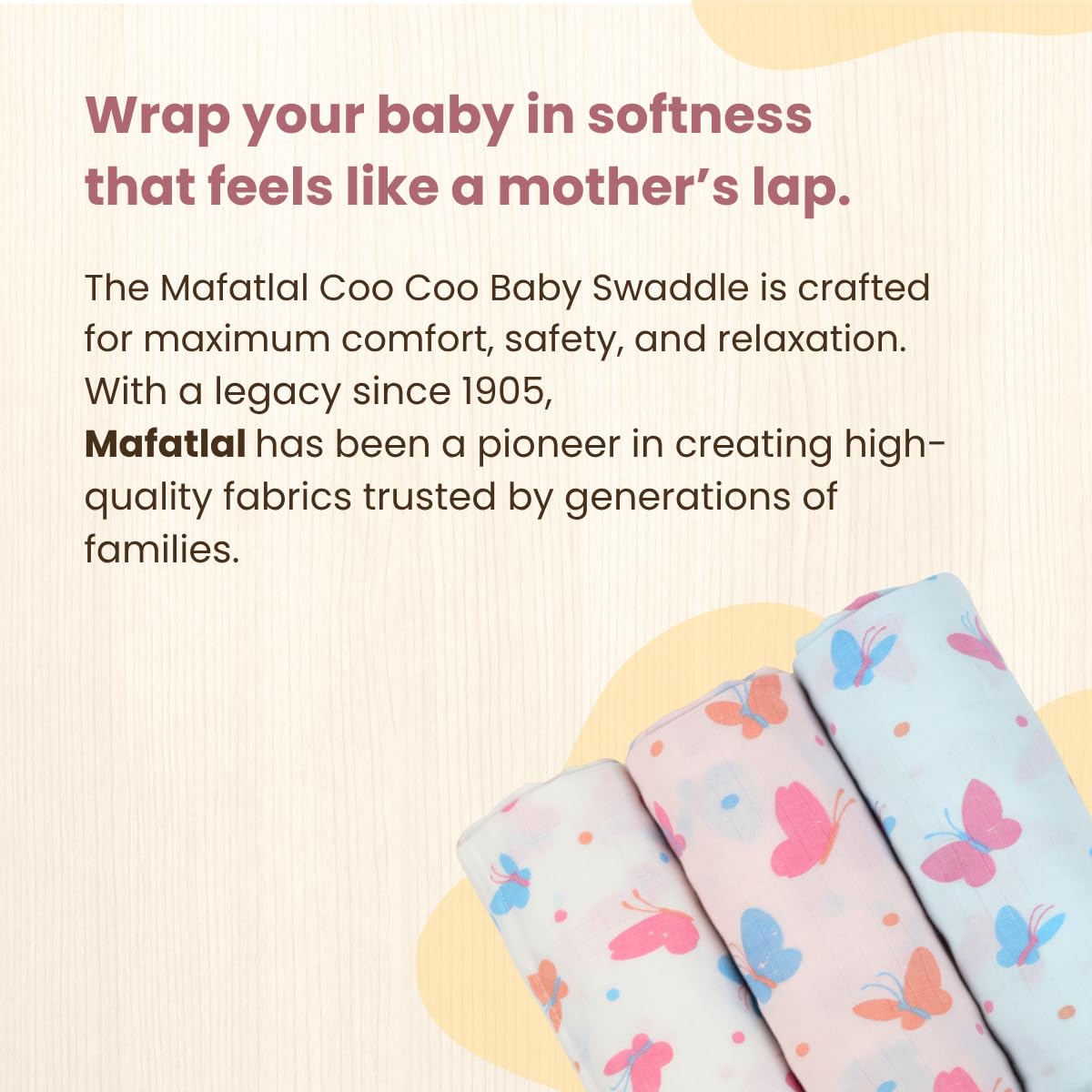 Coo Coo Baby Swaddle Wrapper (Pack of 3)100% Cotton Muslin - Image 6