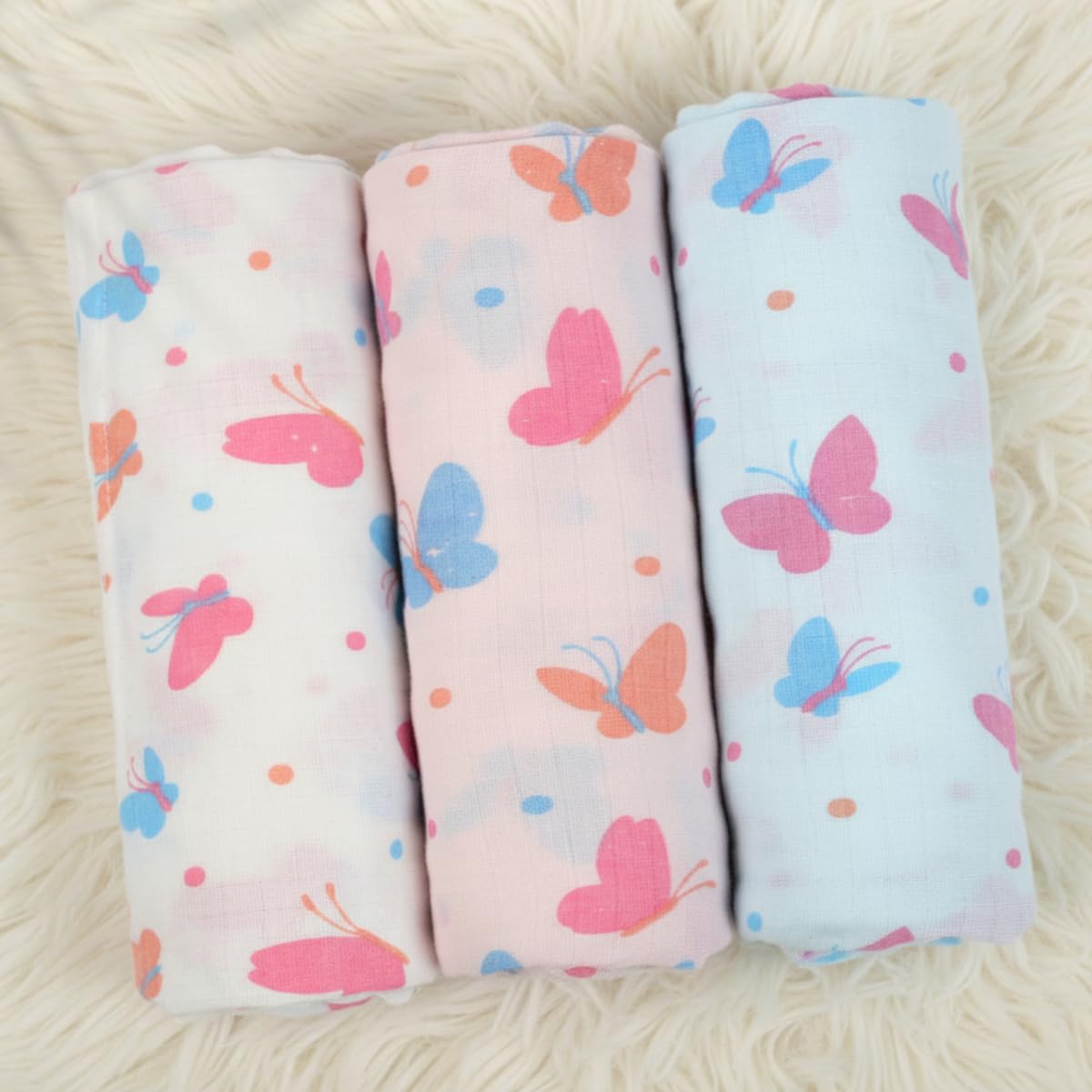 Coo Coo Baby Swaddle Wrapper (Pack of 3)100% Cotton Muslin