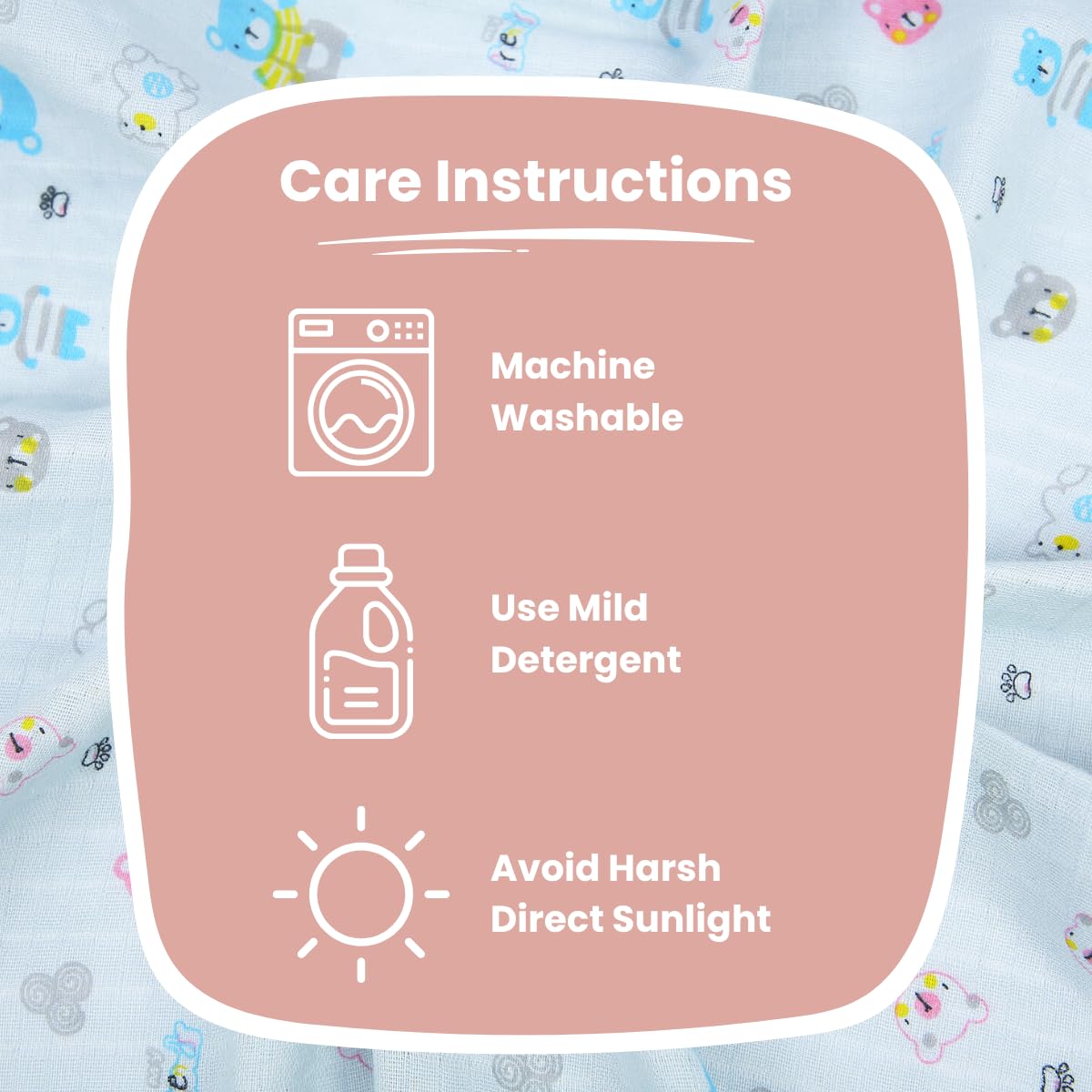 Coo Coo Baby Swaddle Wrapper (Pack of 3)100% Cotton Muslin - Image 2