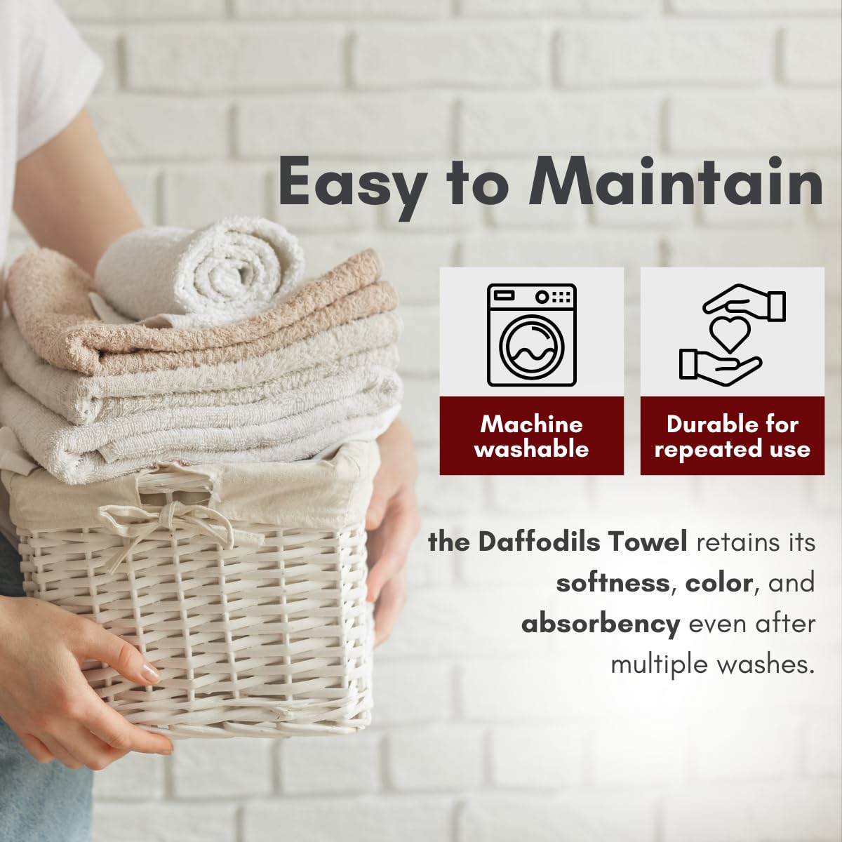 Daffodil Cotton Heavy Bath Towels - Image 3