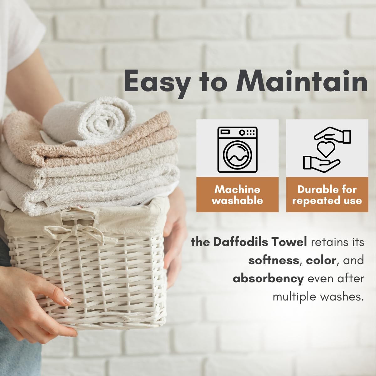 Daffodil Heavy GSM Cotton Towels - Image 3