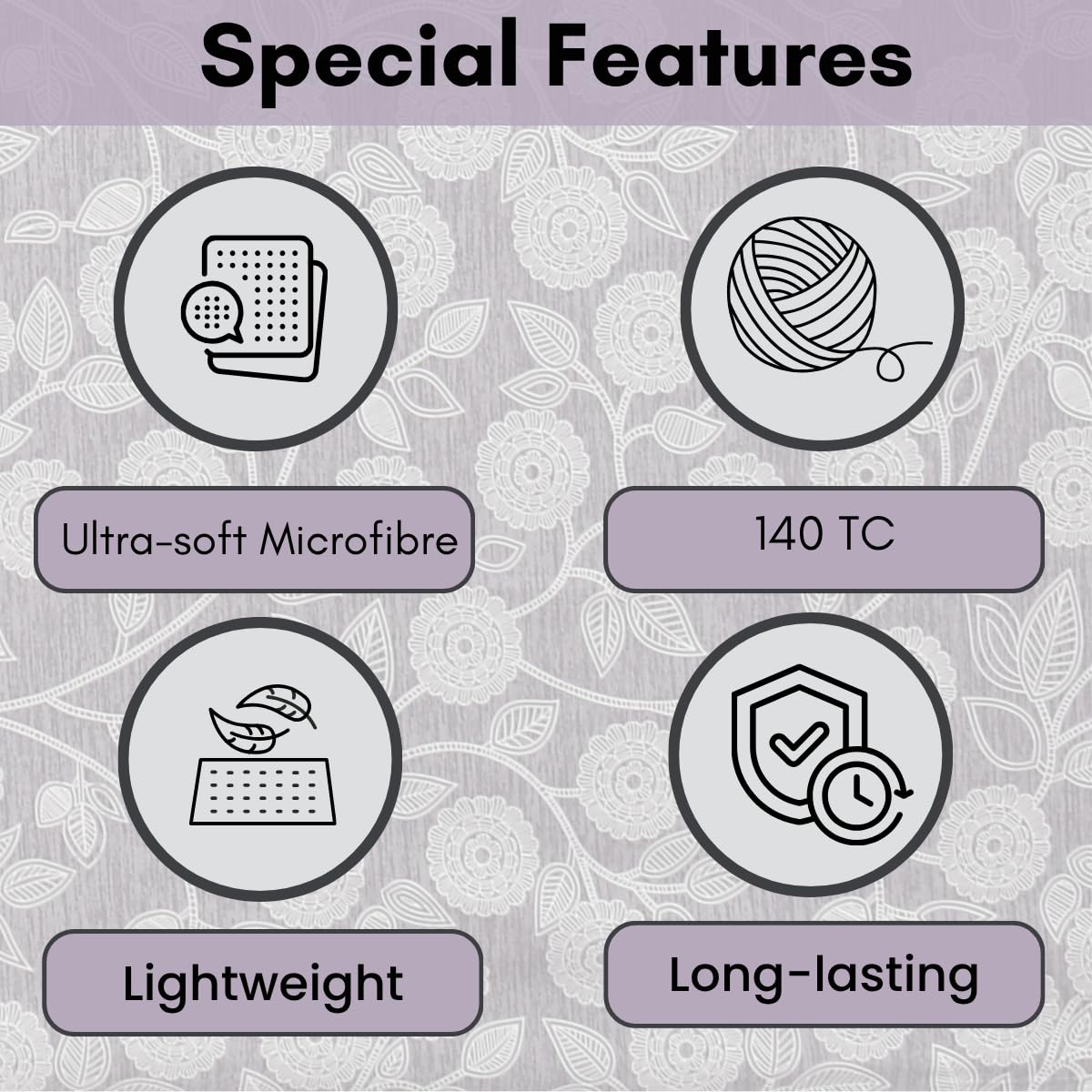 Plush 140 GSM Double Bed Sheet - Image 5