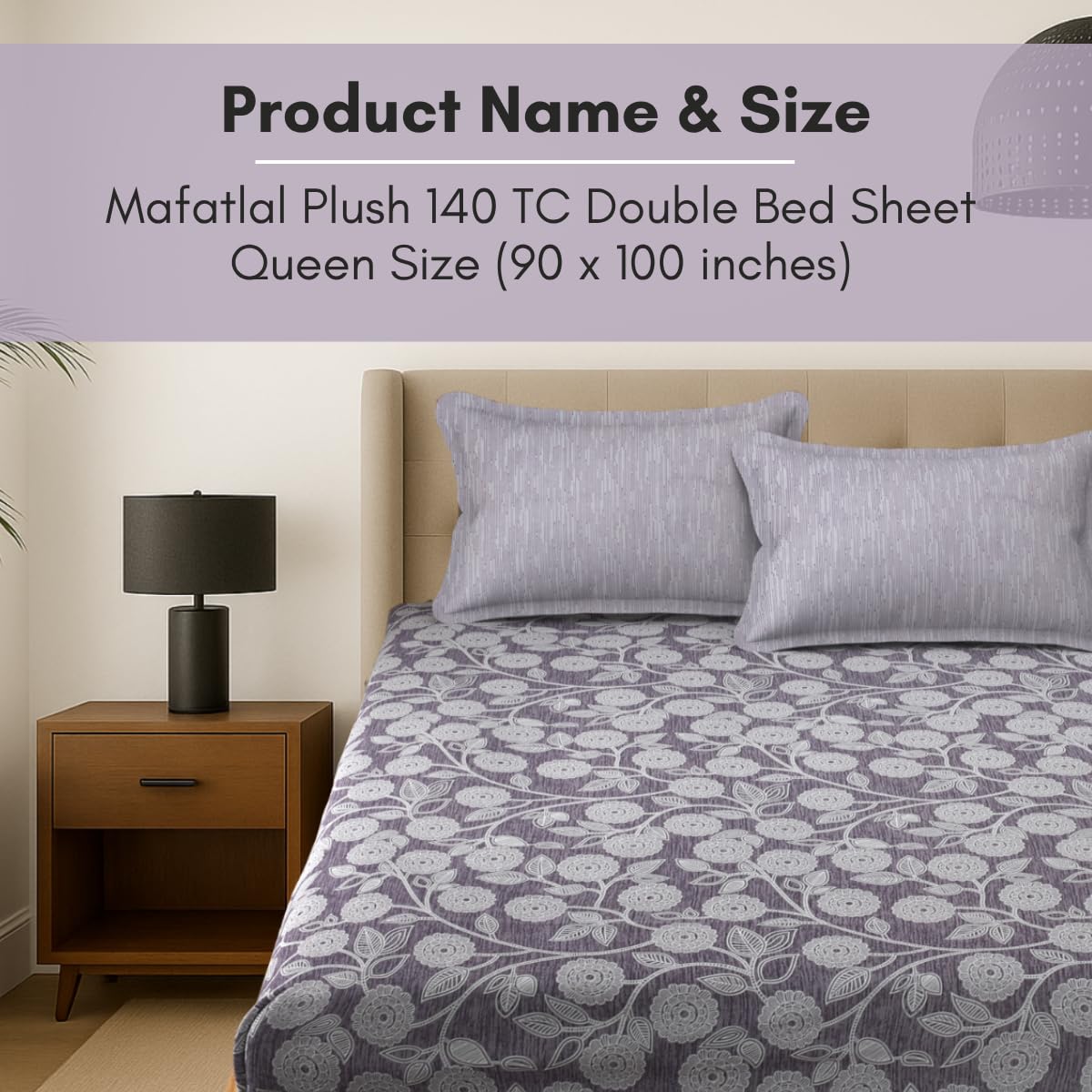 Plush 140 GSM Double Bed Sheet - Image 4