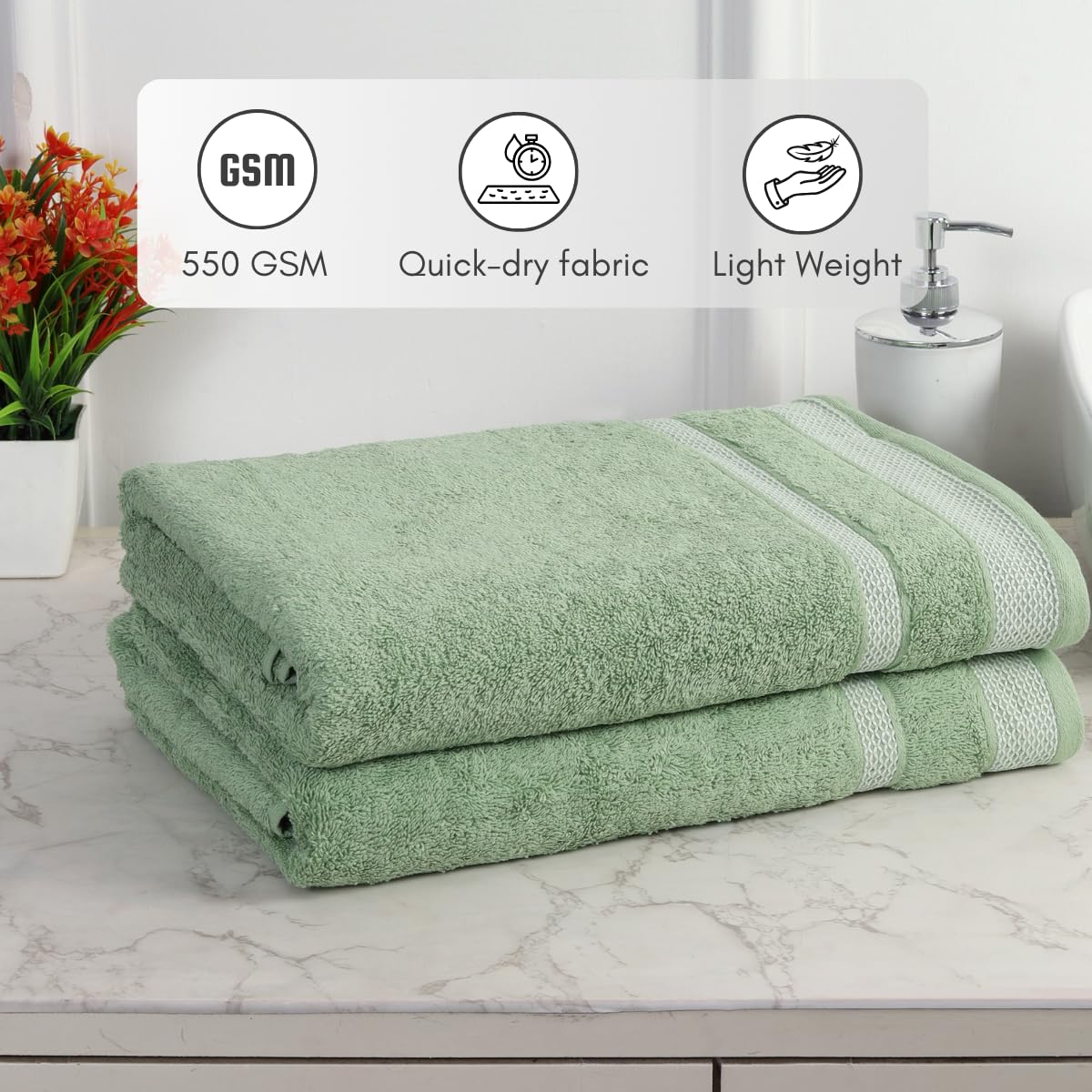 Daffodil Thick Cotton Bath Towels - Image 4