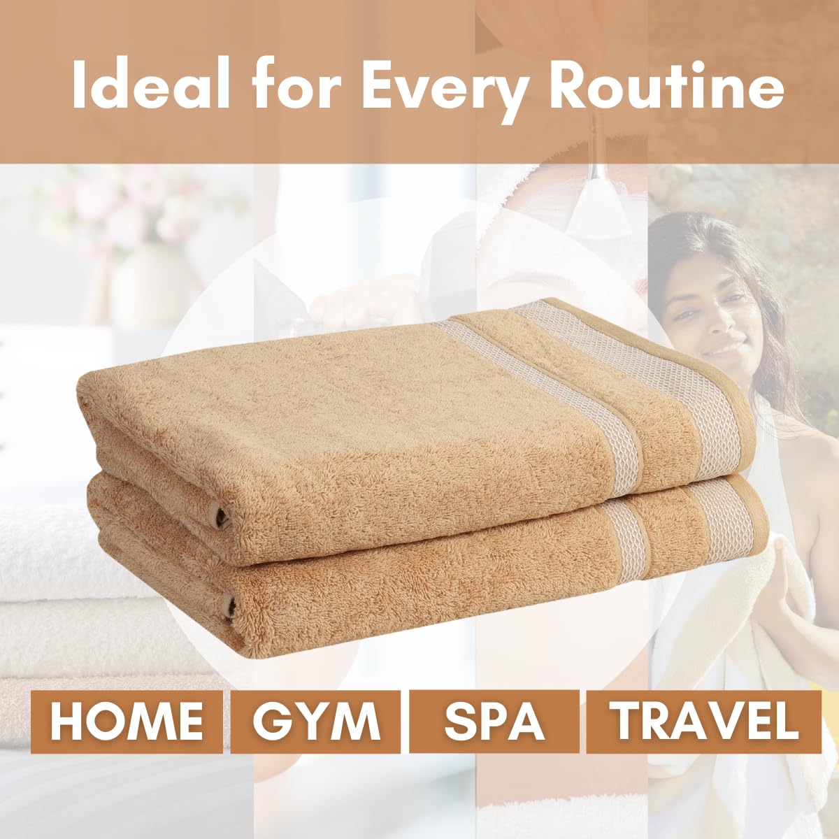 Daffodil Heavy GSM Cotton Towels - Image 2