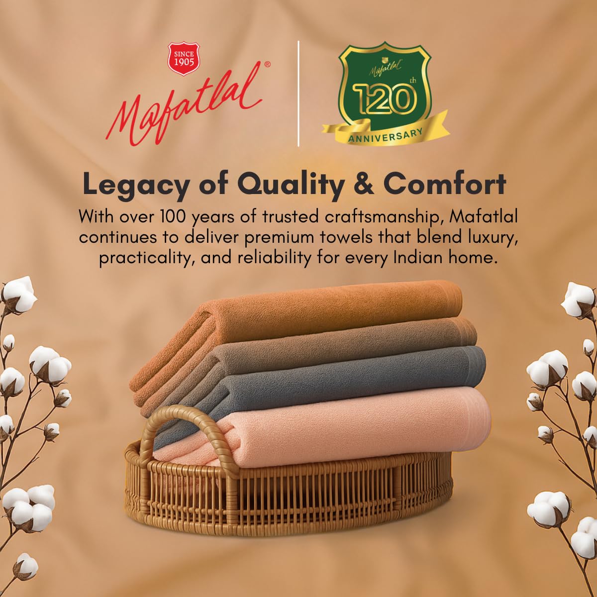 Daffodil Cotton Long Size Bath Towels - Image 4