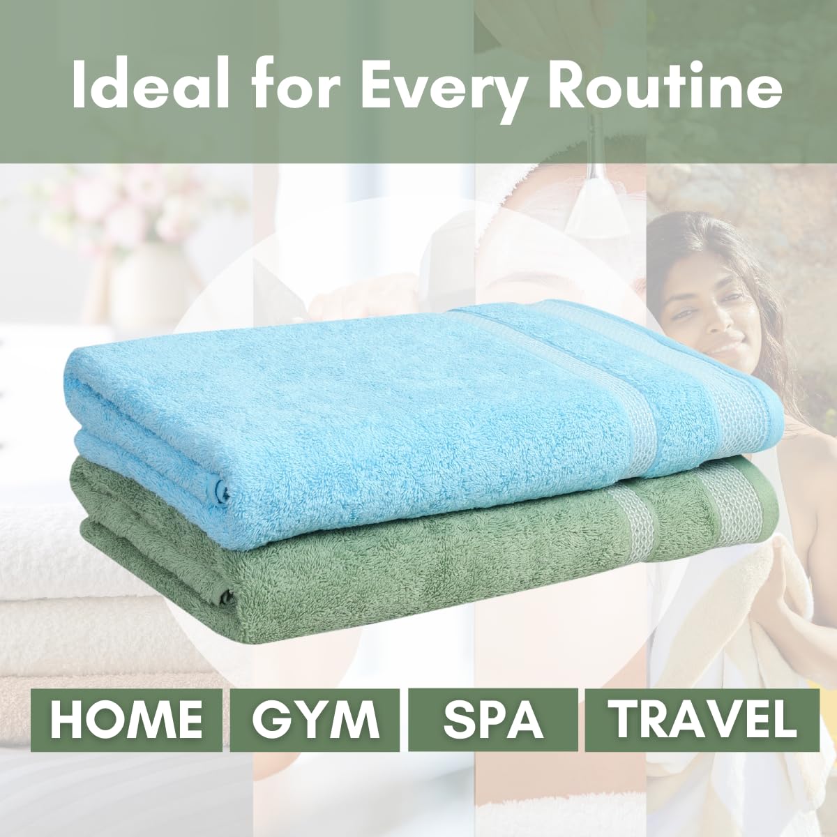 Daffodil Cotton Bath Towels - Image 2