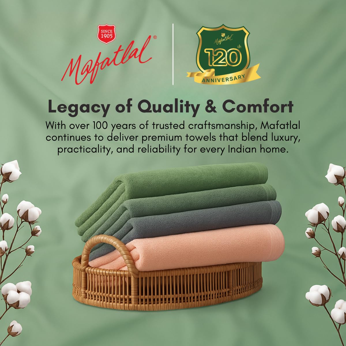 Daffodil Cotton Long Bath Towels - Image 5