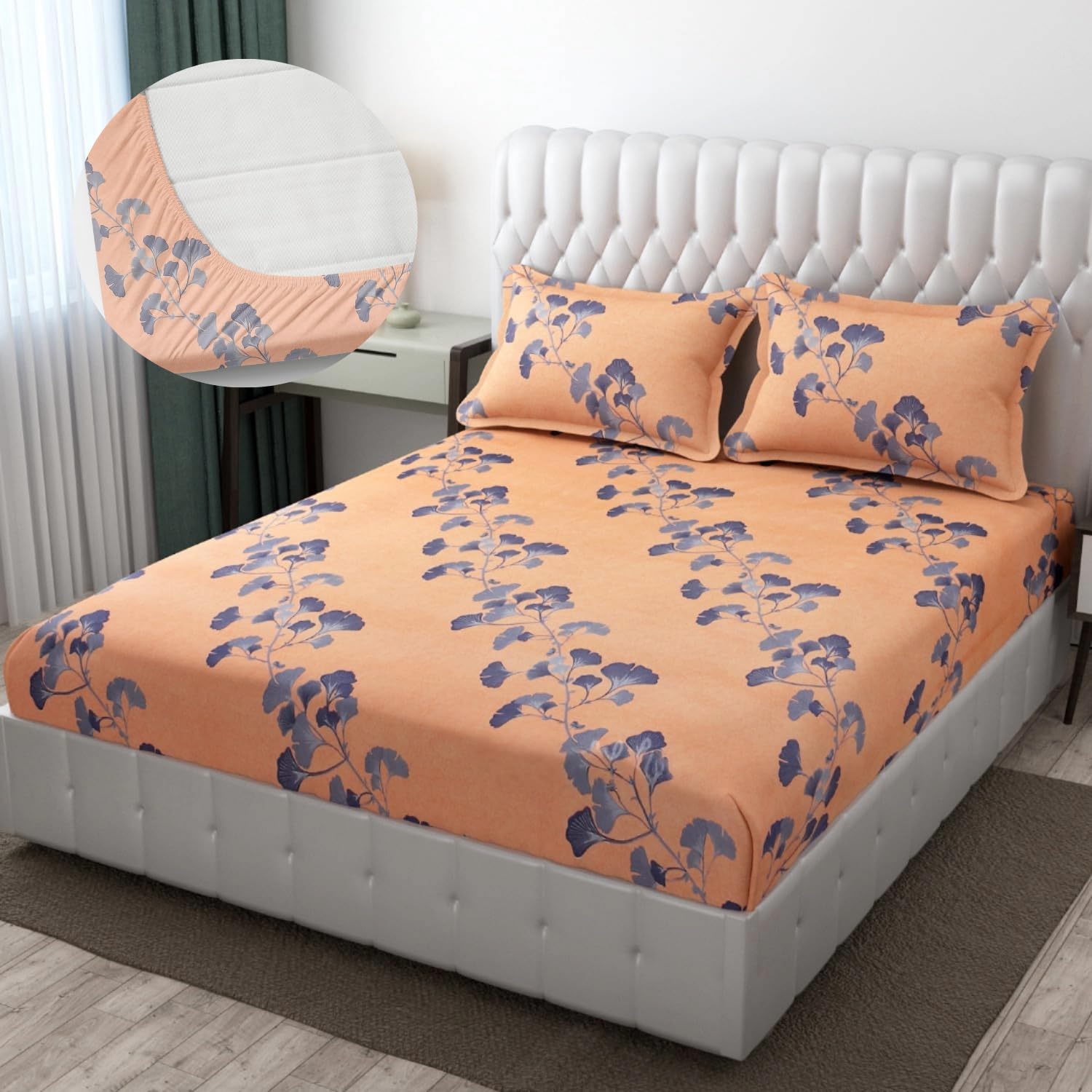 Plush Cotton Feel Fitted Bedsheet Queen Size