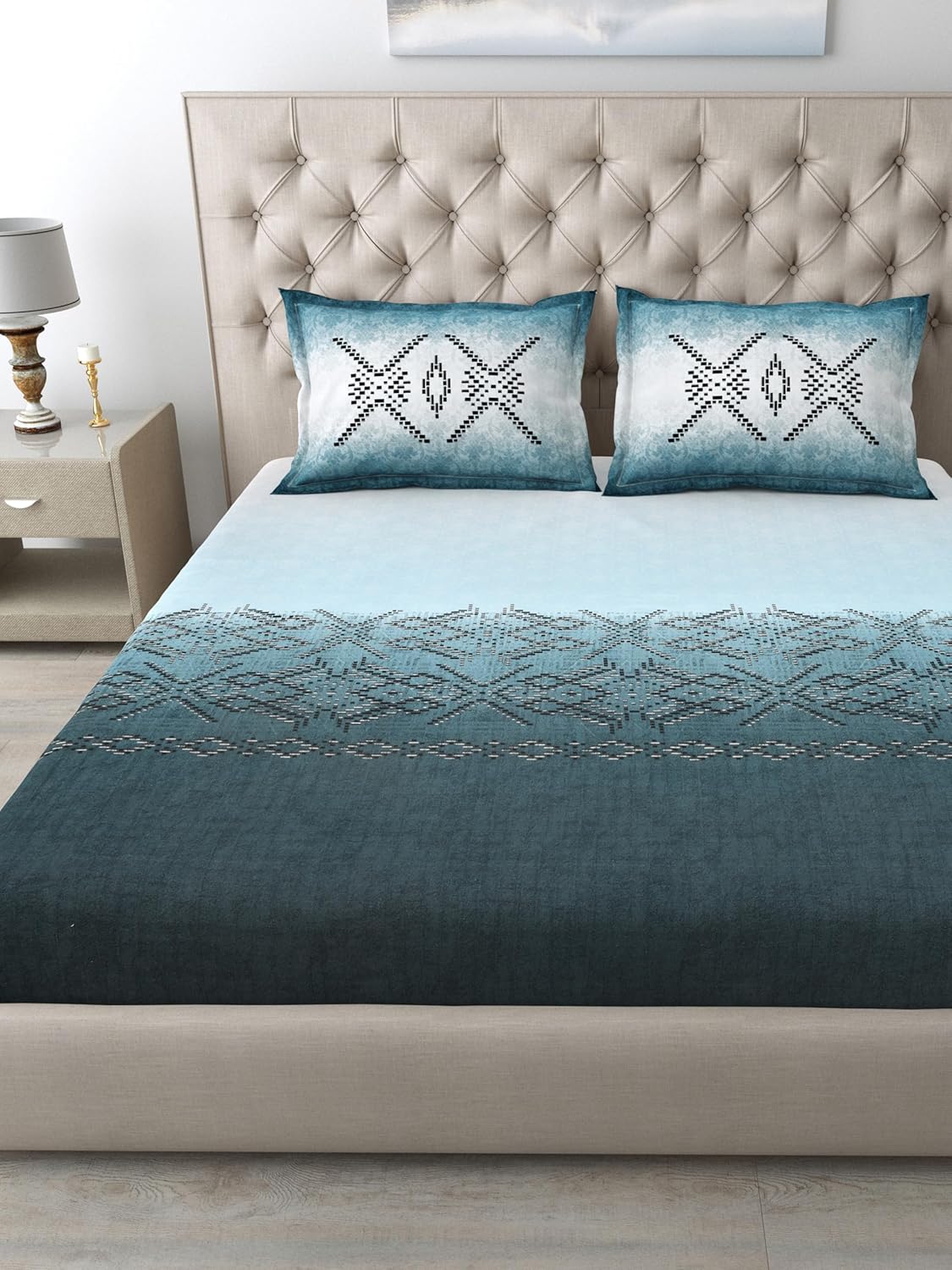 Autumn Delight Bed Sheet King Size Cotton