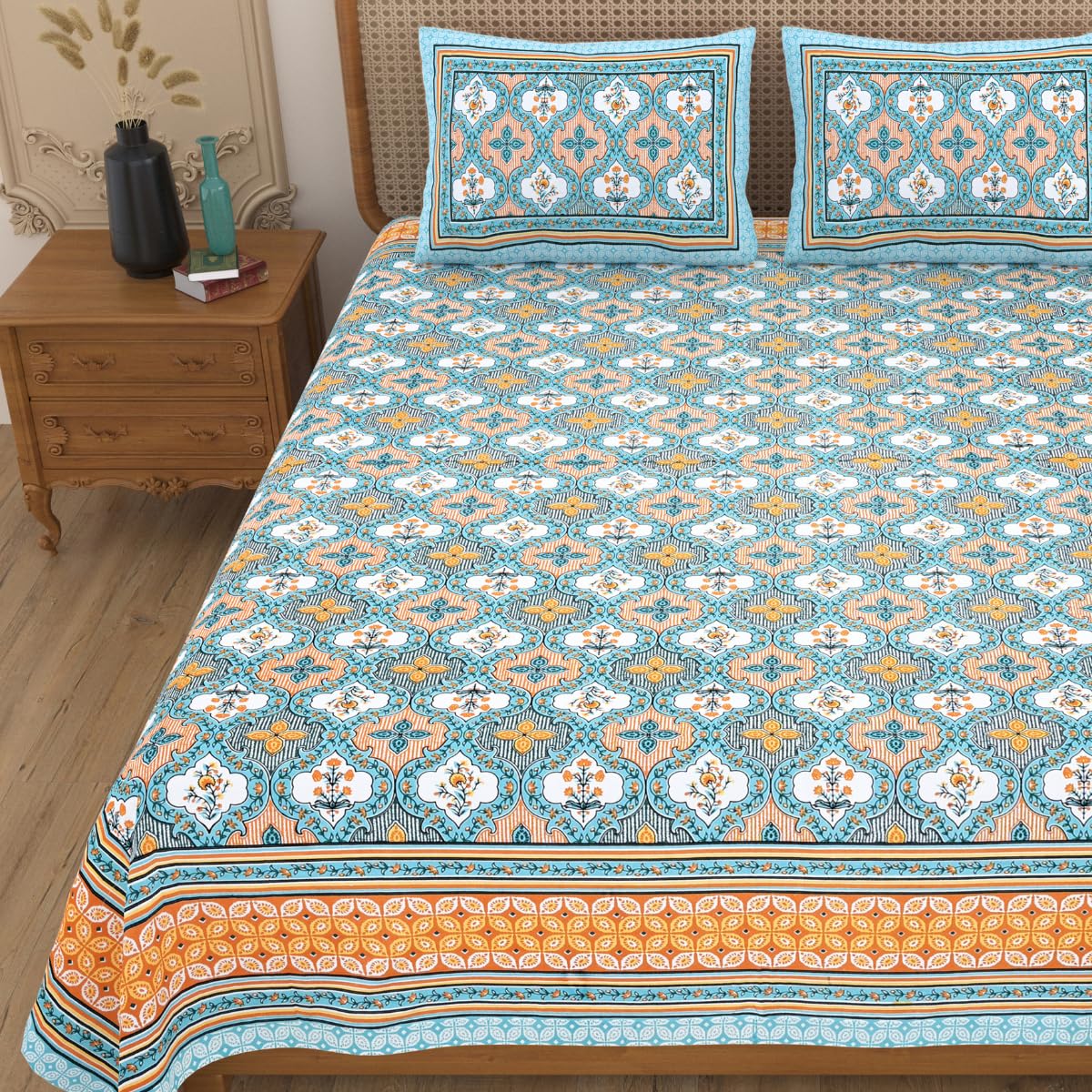 Upvan Cotton Double Bedsheet