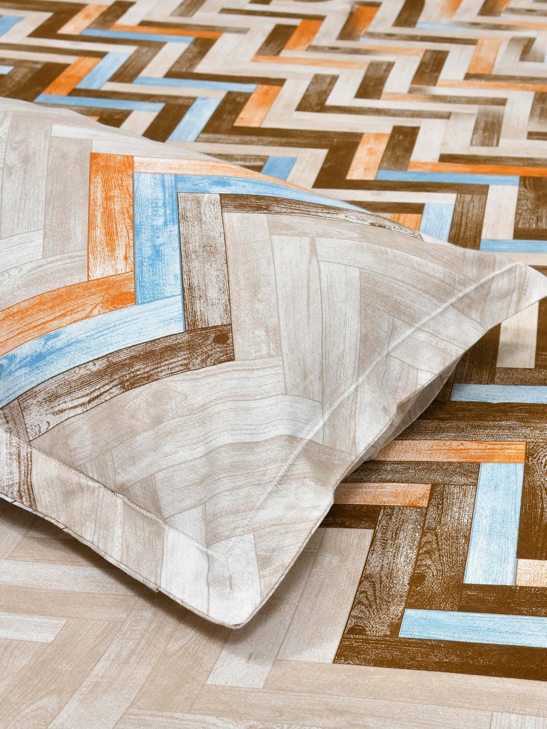 Autumn Delight Pure Cotton King Size Bedsheet - Image 4