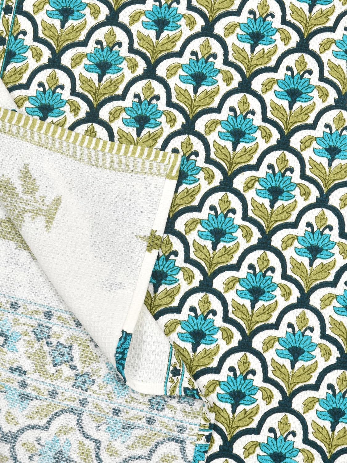 Madhuban Floral Block Print Waffle Set - Image 4