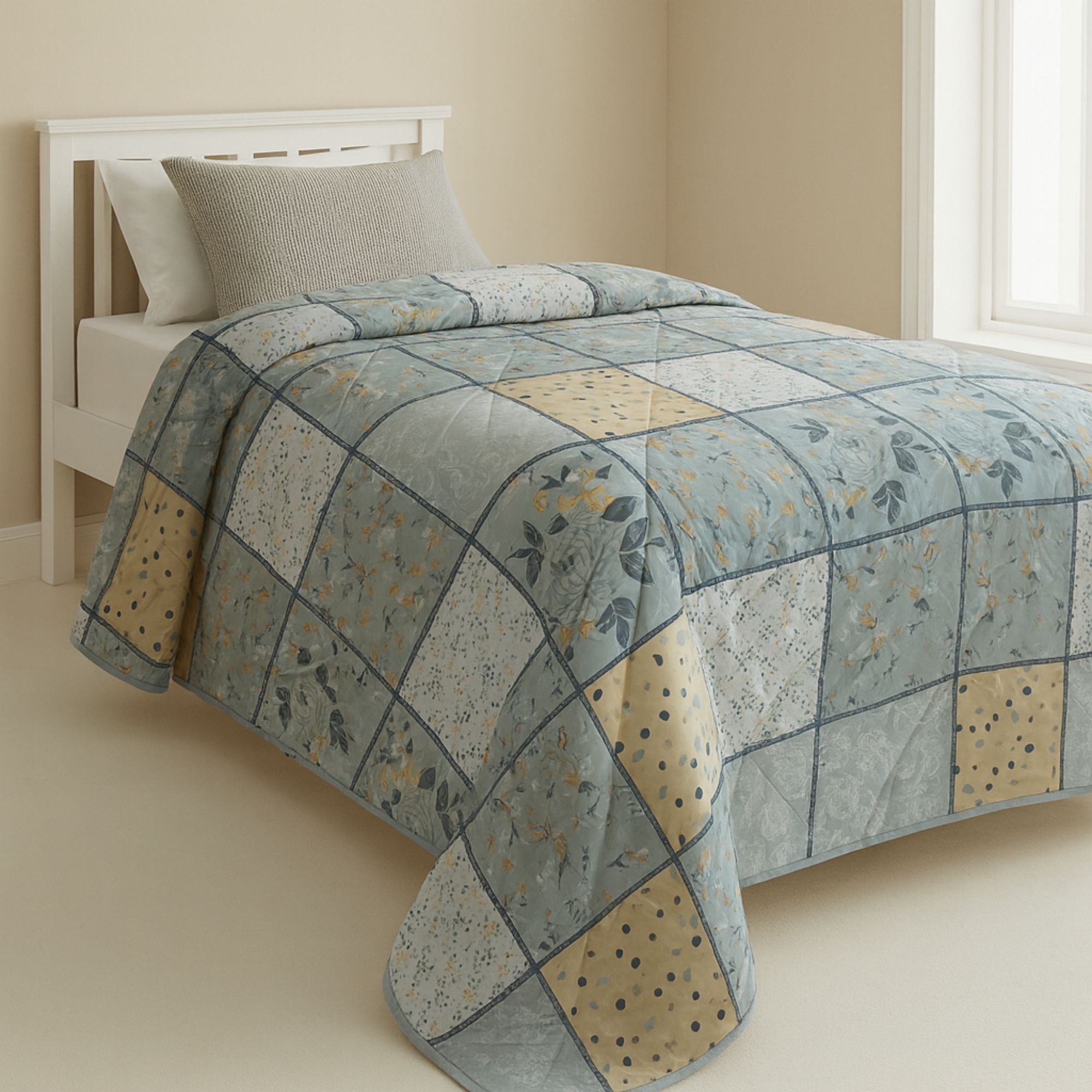 Zen Comforter Single Bed | 150 GSM | 90 x 60 Inches | Gray