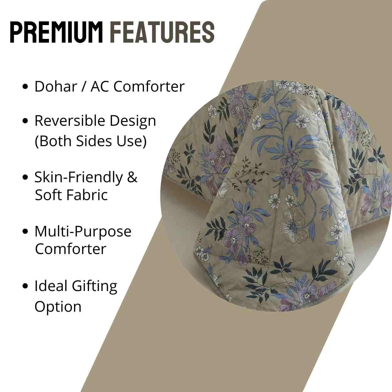 Mafatlal Zen Comforter Single Bed | 150 GSM | Quilt AC Blanket for Winter - Image 2