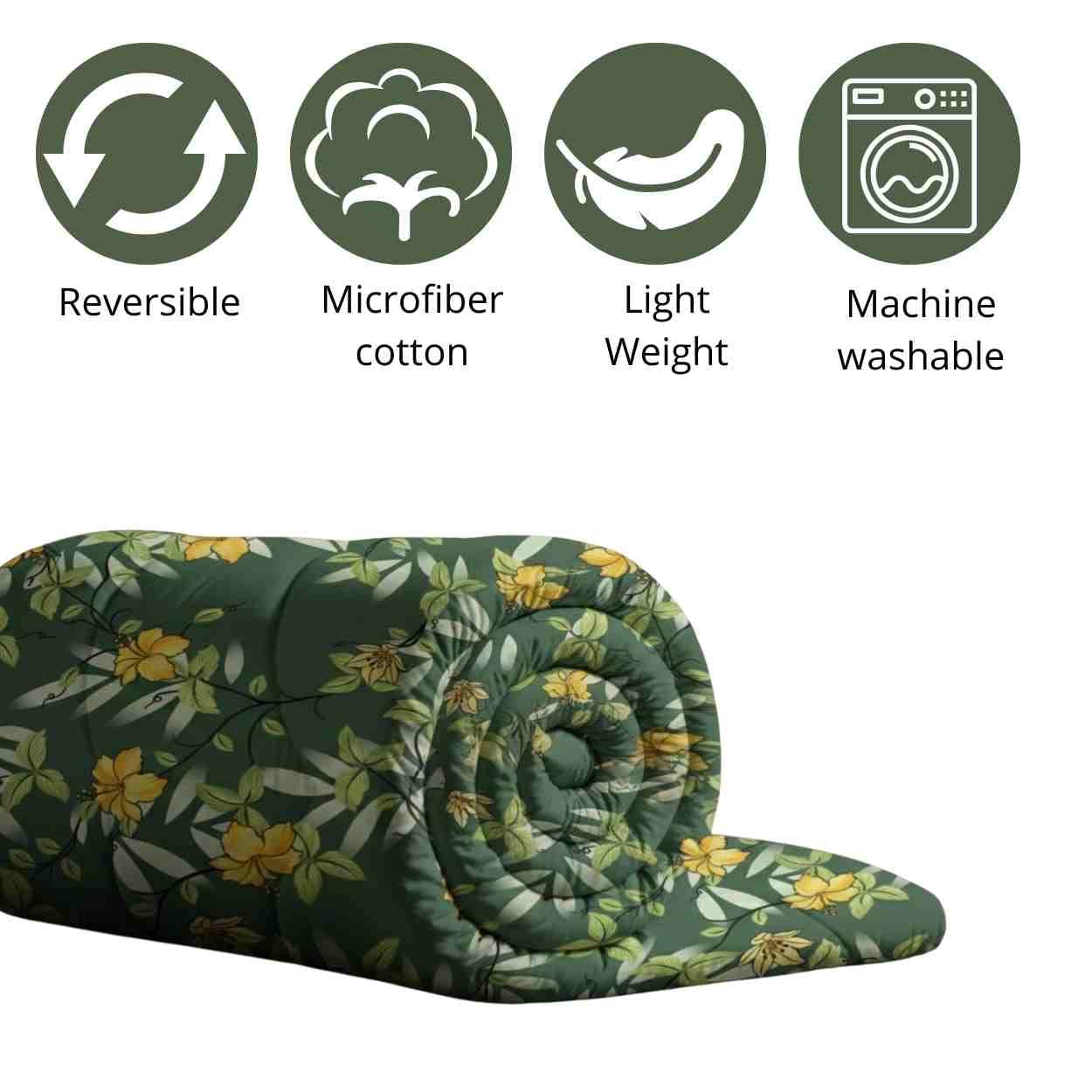 Mafatlal Ultrasonic Comforter Single Bed | 120 GSM Reversible Microfiber AC Blanket - Image 3