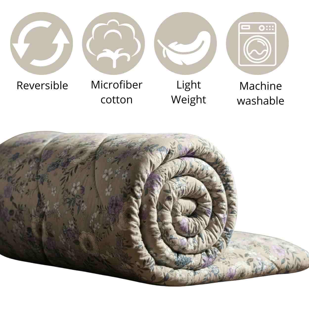 Mafatlal Zen Comforter Single Bed | 150 GSM | Quilt AC Blanket for Winter - Image 3