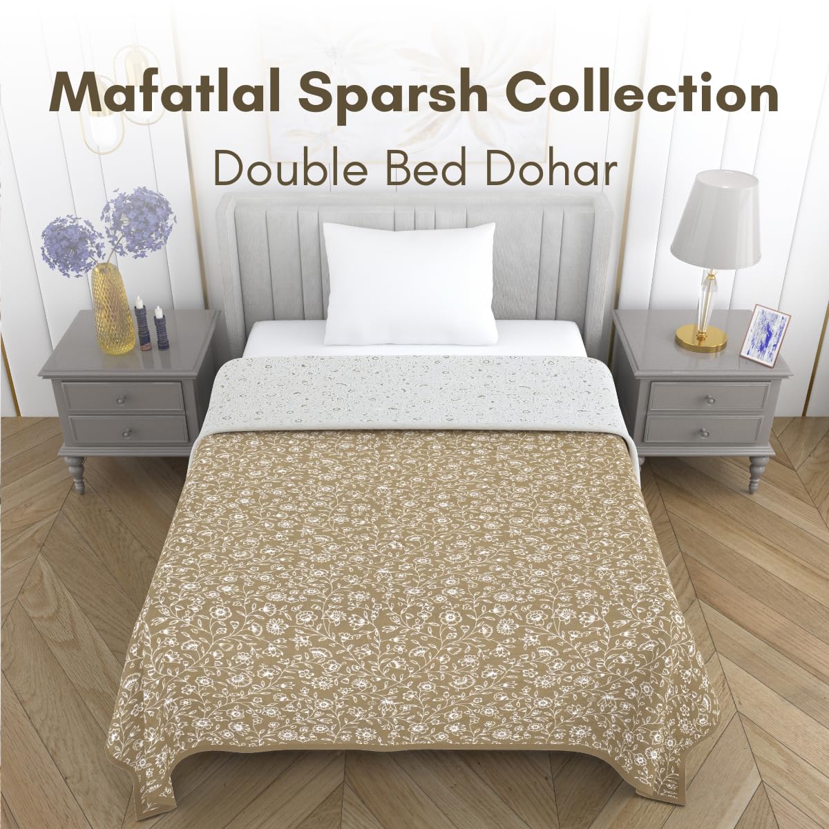 Mafatlal Sparsh Collection Double Bed Dohar, 100% Cambric Cotton Material, Smooth & Skin-Friendly AC Blanket, Reversible Design for Dual-Season Use, 150 GSM, 210 x 240 cm - Image 7