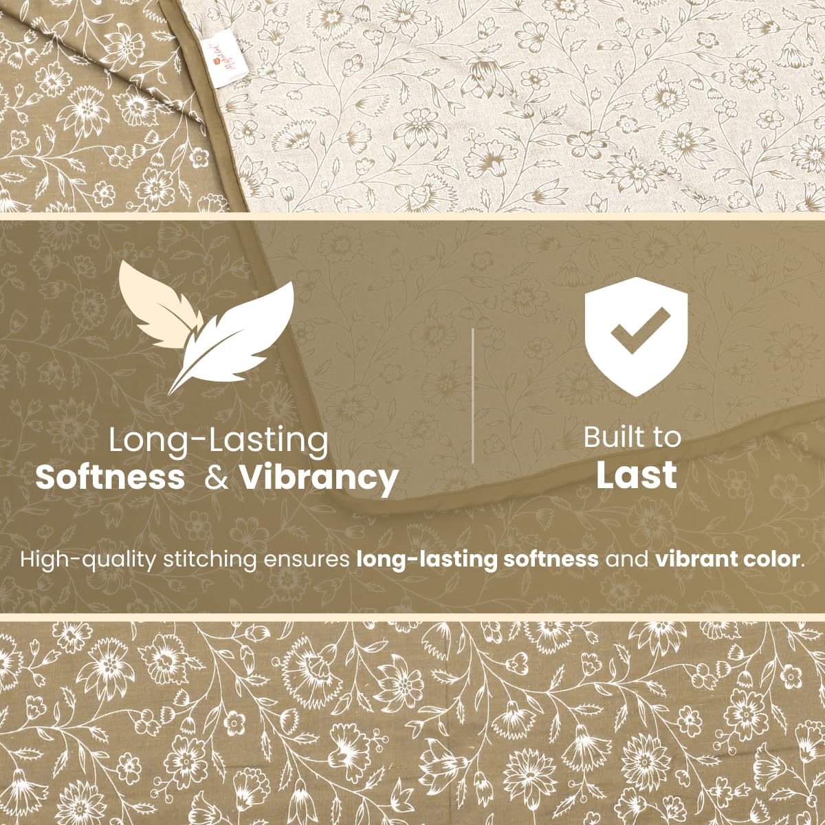 Mafatlal Sparsh Collection Double Bed Dohar, 100% Cambric Cotton Material, Smooth & Skin-Friendly AC Blanket, Reversible Design for Dual-Season Use, 150 GSM, 210 x 240 cm - Image 3