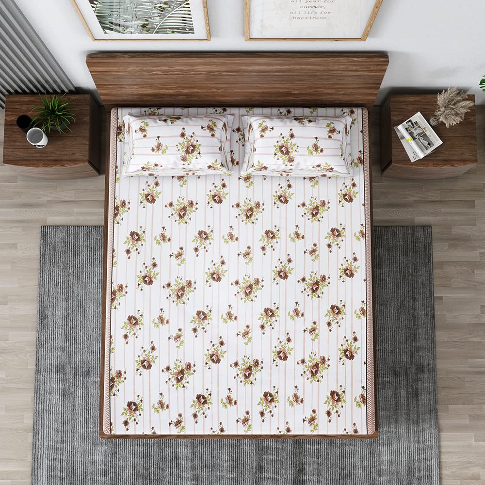 Mafatlal Grandious Cotton Bedsheet for King Size Bed | 186 TC Pure Cotton Fabric with Pillow Covers - Image 2