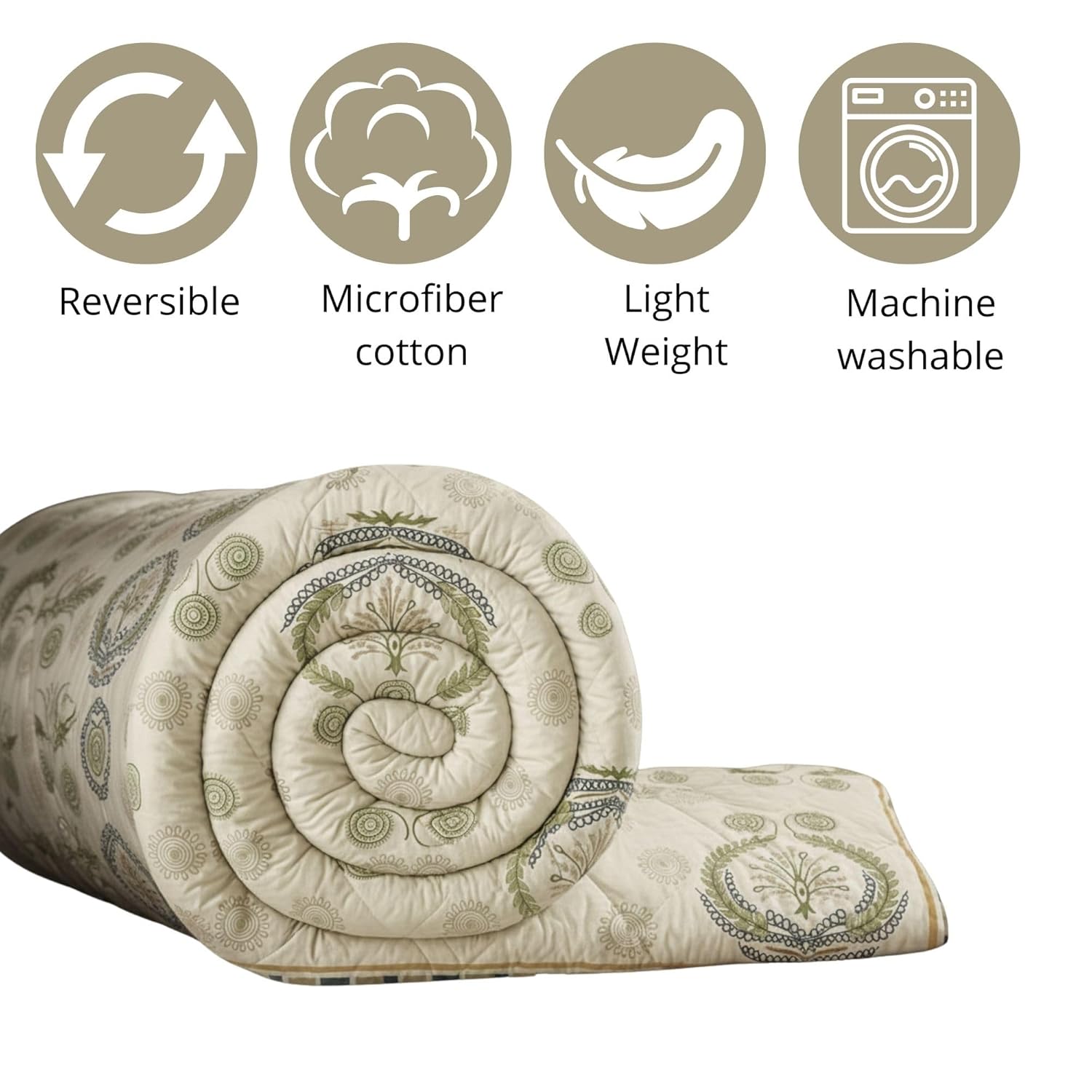 Mafatlal Ultrasonic 120 GSM Reversible Microfiber Single Comforter - Image 3