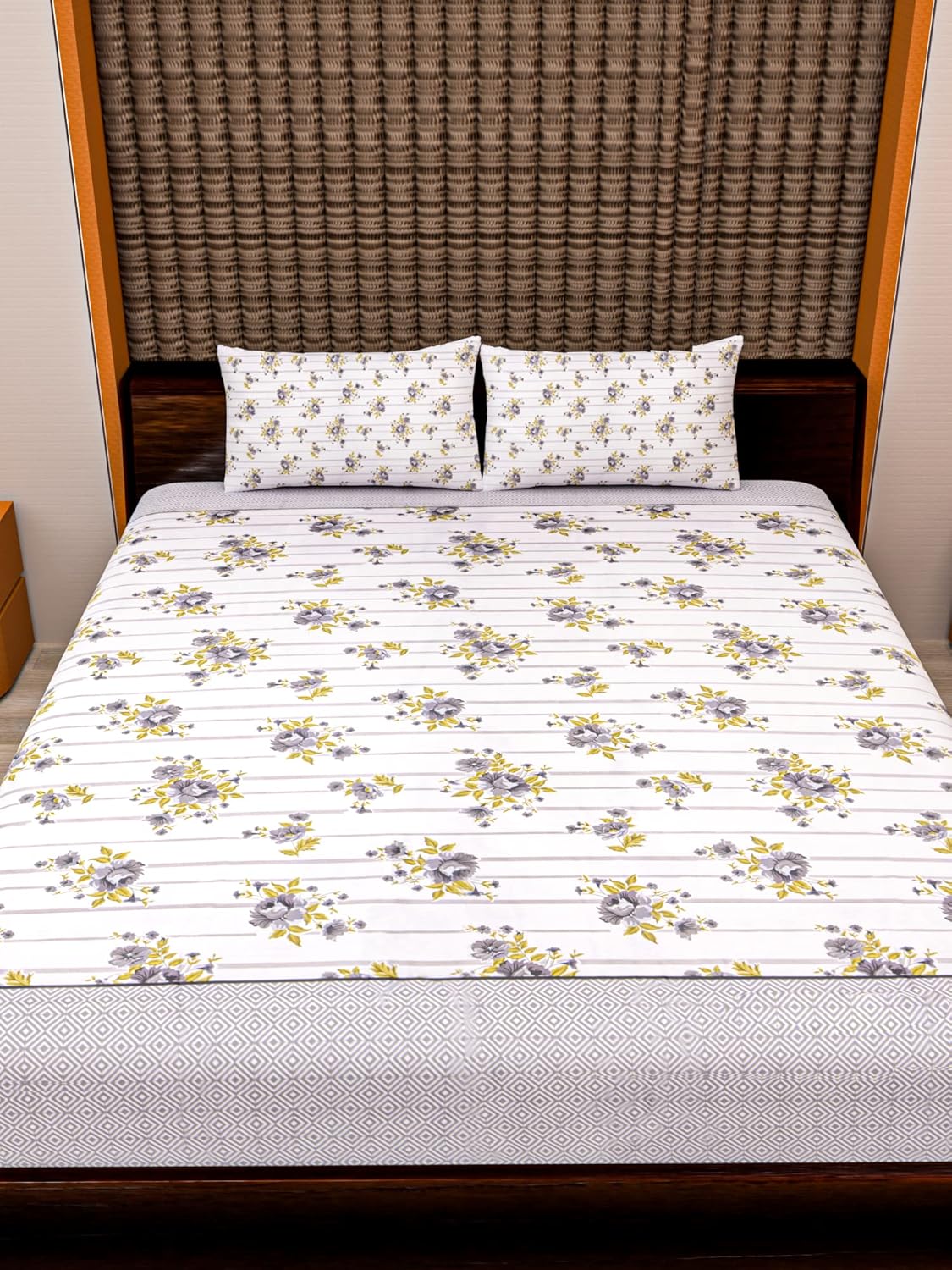 Mafatlal Grandious King Size Bed Sheet Cotton | 108x108 Inches