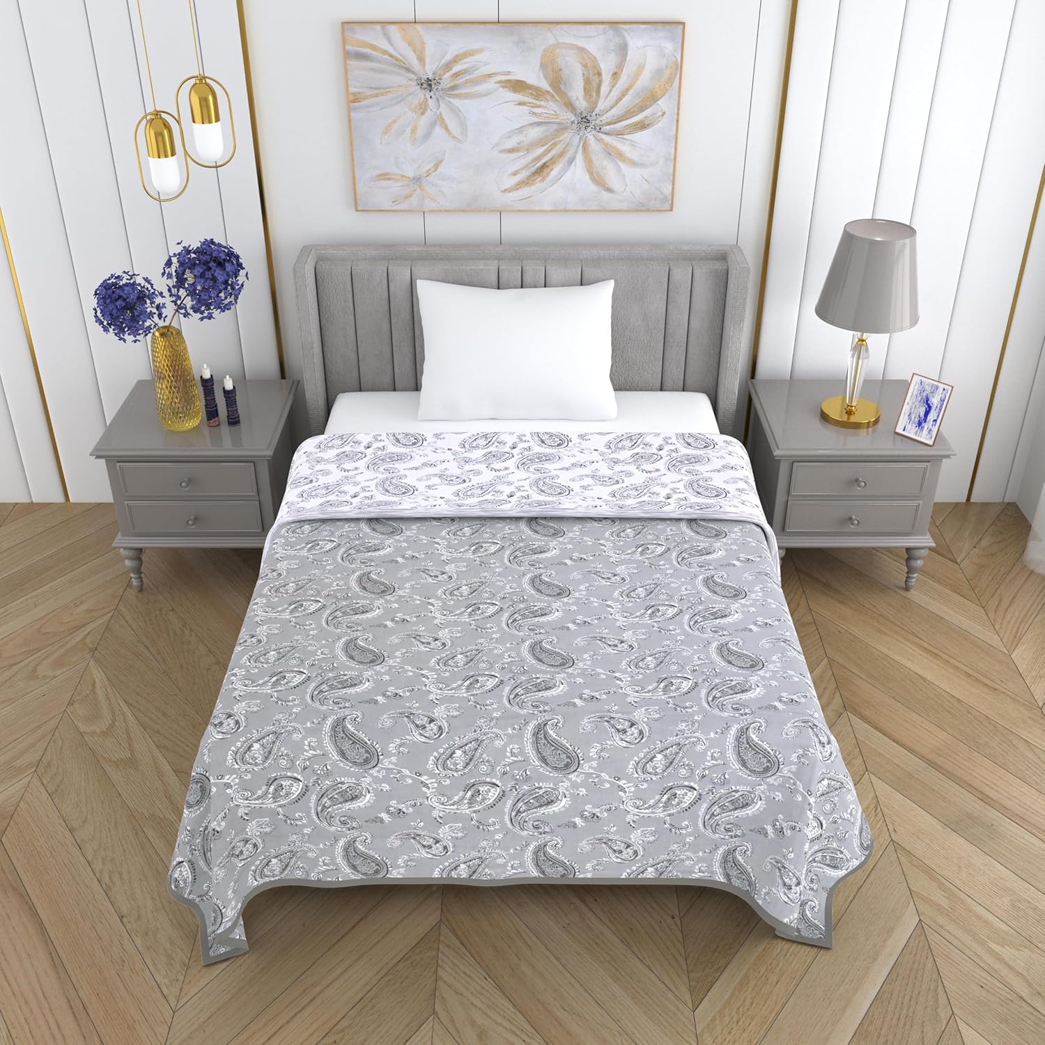 Mafatlal Sparsh Collection Single Bed Dohar, 100% Cambric Cotton Material, Smooth & Skin-Friendly AC Blanket - Image 2