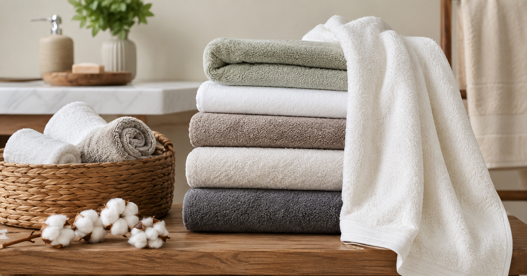 High-quality towels and bath linen