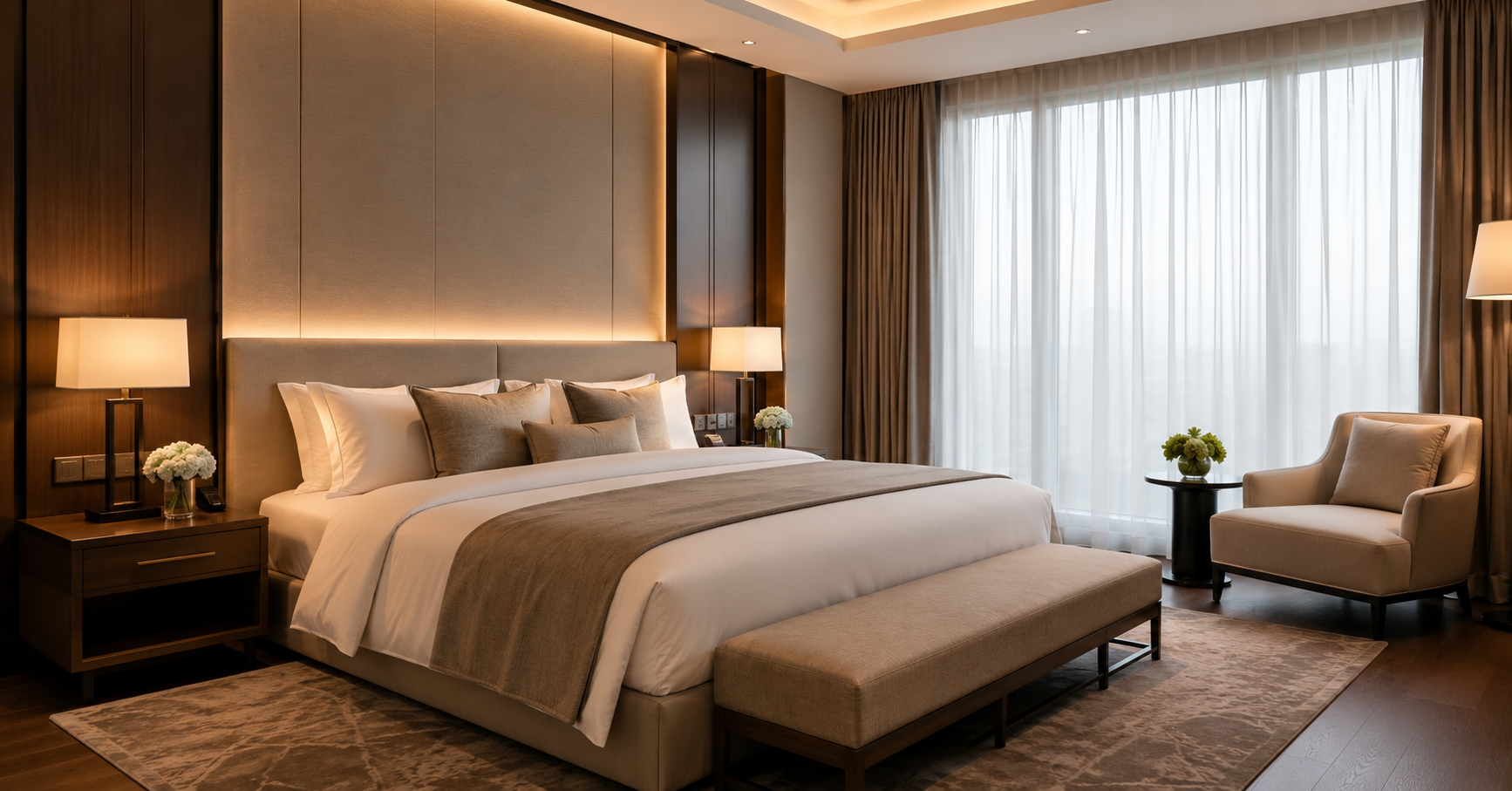 Hotel style bedroom