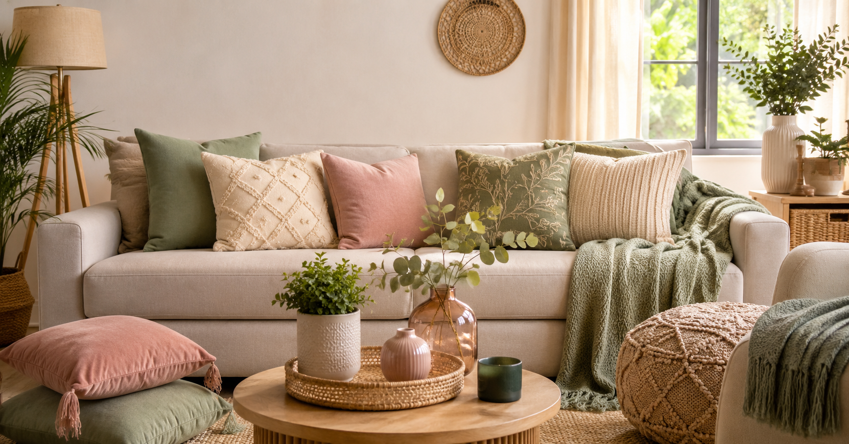 Home with soft furnishings