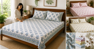 cotton bedsheets for double bed